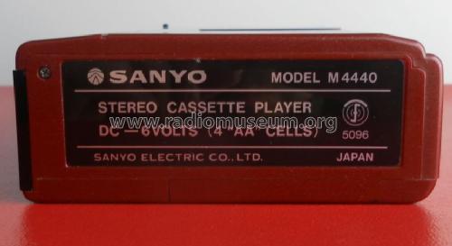 Stereo Cassette Player M-4440; Sanyo Electric Co. (ID = 1471463) R-Player