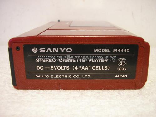 Stereo Cassette Player M-4440; Sanyo Electric Co. (ID = 2092852) R-Player