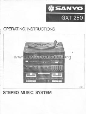 Stereo Music System GXT 250; Sanyo Electric Co. (ID = 2047517) Radio