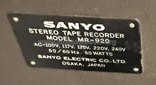 Stereo Tape Recorder MR-920; Sanyo Electric Co. (ID = 2803433) R-Player