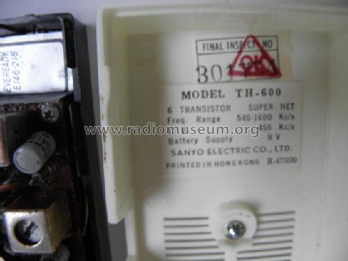 6 Transistor Personal TH-600; Sanyo Electric Co. (ID = 812862) Radio