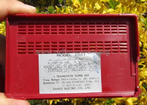 Transistor 6 6551; Sanyo Electric Co. (ID = 1213763) Radio