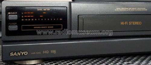 Video Cassette Recorder VHR-194G; Sanyo Electric Co. (ID = 2740422) R-Player