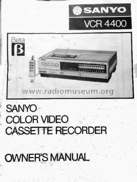 Video Cassette Recorder Betacord VCR 4400; Sanyo Electric Co. (ID = 1815619) R-Player