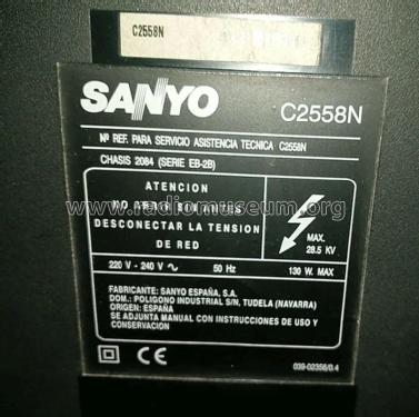 C2558N Ch= 2084 Serie EB-2B; Sanyo España, Sonitr (ID = 3108922) Television