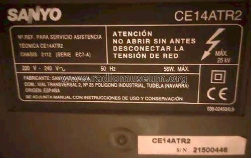 CE14ATR2 Ch= 2112 Serie EC7-A; Sanyo España, Sonitr (ID = 3080651) Television