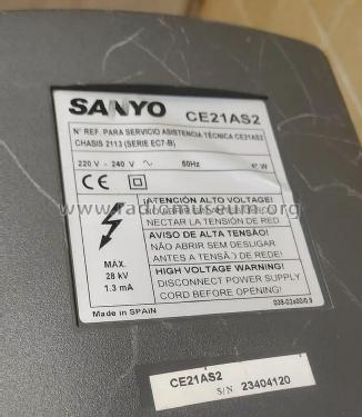 CE21AS2 Ch= 2113 Serie EC7-B; Sanyo España, Sonitr (ID = 3109128) Television