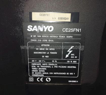 CE25FN1 Ch= 2103 Serie EB-5A; Sanyo España, Sonitr (ID = 3111254) Television