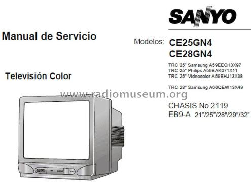 CE25GN4 Ch= 2119 Serie EB9-A; Sanyo España, Sonitr (ID = 3114132) Television