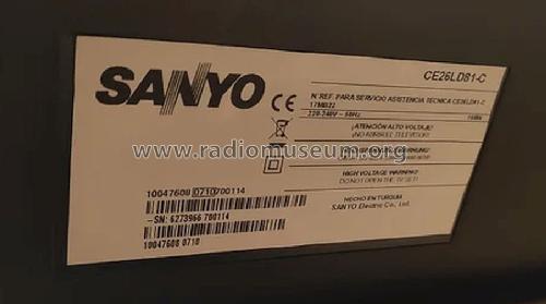 CE26LD81-C; Sanyo España, Sonitr (ID = 3111269) Television