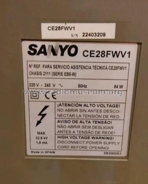 CE28FWV1 Ch= 2111 Serie EB5-W; Sanyo España, Sonitr (ID = 3112175) Television