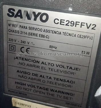 CE29FFV2 Ch= 2114 serie EB5-C; Sanyo España, Eurotr (ID = 3080970) Television