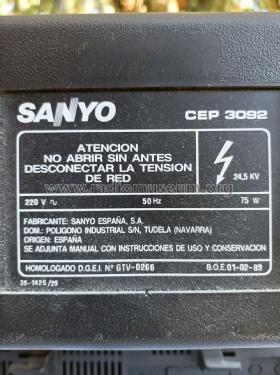 Electronic Tuning CEP 3092 ; Sanyo España, Sonitr (ID = 3112226) Television