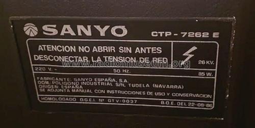 CTP-7262E ; Sanyo España, Sonitr (ID = 3109396) Television