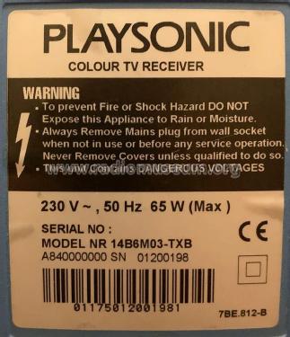 Playsonic 14B6M03-TXB; Sanyo España, Sonitr (ID = 3114072) Television