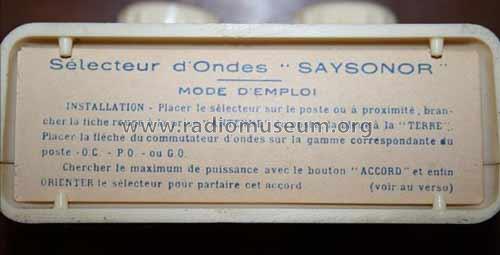 Sayma - Sélecteur d'ondes ; Saysonor Sayma, (ID = 1535180) Antenna