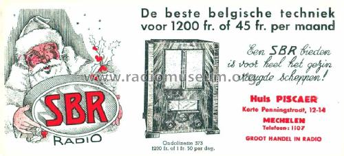 Ondolinette 373U; SBR Société Belge (ID = 1450318) Radio