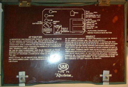 Riviera P6; SBR Société Belge (ID = 578498) Radio