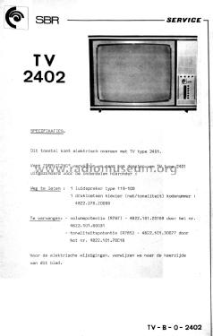 TV-2402; SBR Société Belge (ID = 3023155) Television