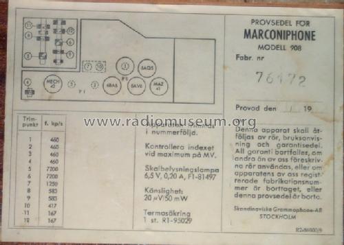 908; Marconiphone, (ID = 295929) Radio