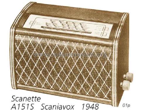 Scanette A151S; Scaniavox, T.D. (ID = 2395) Radio