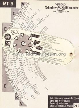 Röhrenuhren RT1, RT2, RT3, RT4, RT5, RT7; Schadow, Rudolf (ID = 1942483) Misc