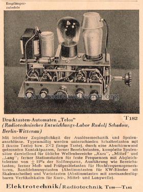 Telos Drucktasten ; Schadow, Rudolf (ID = 2511258) Radio part