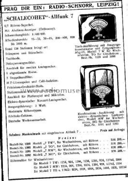 Schalecohet Allfunk 7MW ; Schaleco - Schackow, (ID = 1312722) Radio