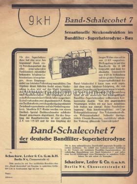 Band Schalecohet 7W; Schaleco - Schackow, (ID = 1390753) Radio