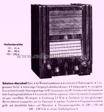 Marschall.Spez W; Schaleco - Schackow, (ID = 1615365) Radio
