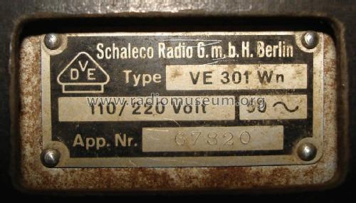 Volksempfänger VE301Wn; Schaleco - Schackow, (ID = 2205377) Radio