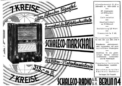 Marschall W/SM; Schaleco - Schackow, (ID = 3105303) Radio