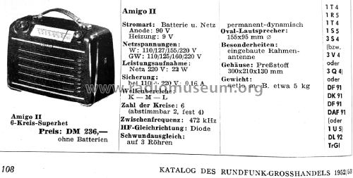 Amigo II ; Schaub und Schaub- (ID = 2127103) Radio