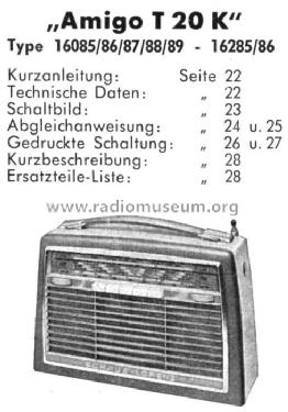 Amigo T20K; Schaub und Schaub- (ID = 52557) Radio