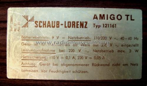 Amigo TL 121161; Schaub und Schaub- (ID = 1008061) Radio