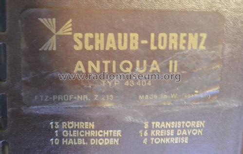 Antiqua II 43404; Schaub und Schaub- (ID = 1792766) Télévision