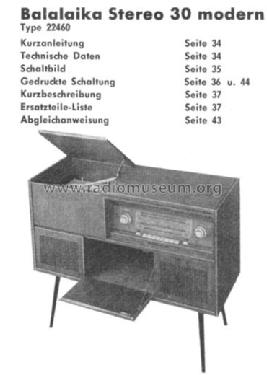 Balalaika Stereo 30 modern 22460; Schaub und Schaub- (ID = 38787) Radio