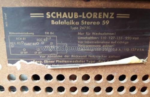 Balalaika Stereo 59 24750; Schaub und Schaub- (ID = 2368799) Radio