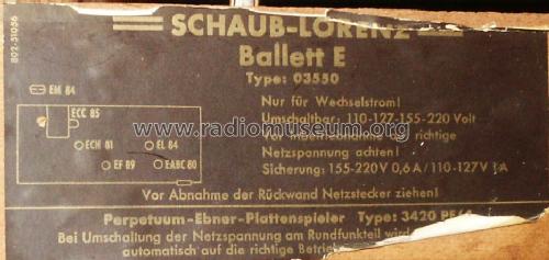 Ballett E 03550; Schaub und Schaub- (ID = 662536) Radio