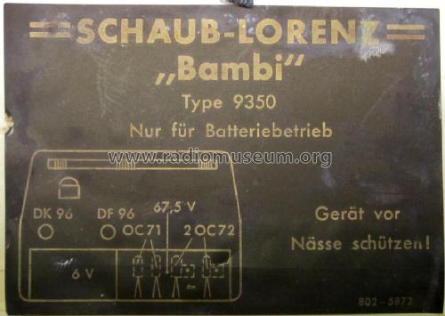 Bambi 9350; Schaub und Schaub- (ID = 2302070) Radio