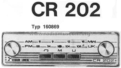 Car Radio CR202; Schaub und Schaub- (ID = 965597) Autoradio