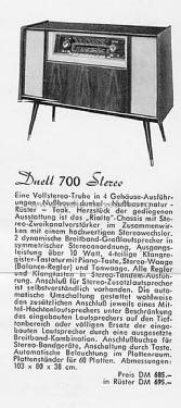 Duett 700 Stereo; Schaub und Schaub- (ID = 1605251) Radio