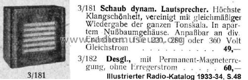 dynam. Lautsprecher ; Schaub und Schaub- (ID = 2875322) Altavoz-Au