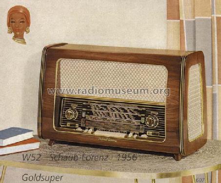 Goldsuper W52 4058; Schaub und Schaub- (ID = 852) Radio