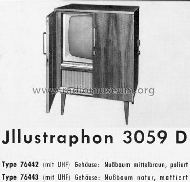 Illustraphon 3059D 76442/76443; Schaub und Schaub- (ID = 974741) Fernseh-E