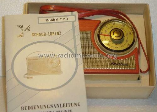 Kolibri T30 Type 42080/81/82; Schaub und Schaub- (ID = 1623308) Radio