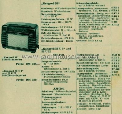 Kongress 53U II; Schaub und Schaub- (ID = 511373) Radio