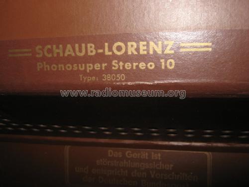 Phonosuper Stereo 10 38050/51; Schaub und Schaub- (ID = 825994) Radio