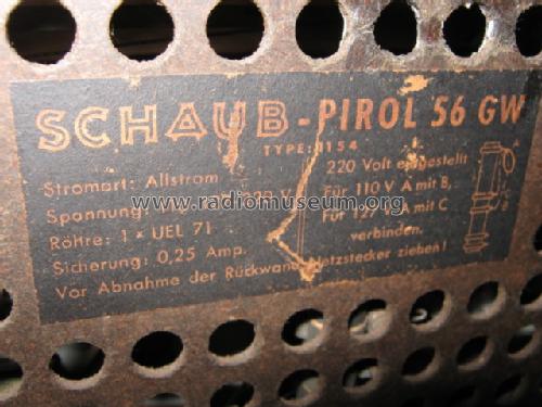 Pirol 56GW; Schaub und Schaub- (ID = 967608) Radio