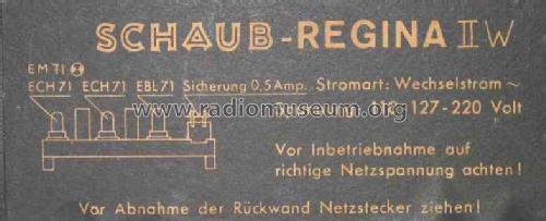 Regina II W; Schaub und Schaub- (ID = 715586) Radio